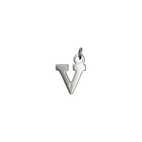 Plain Block Initial Pendant (Silver)