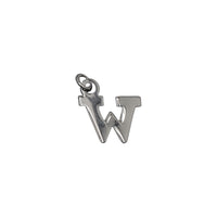 Plain Block Initial Pendant (Silver)