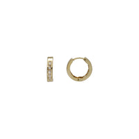 Zirconia Huggie Earrings (14K)