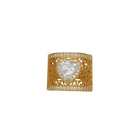 Heart Fancy Zirconia Lady Ring (Yellow Silver)