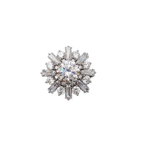 Zirconia Flower Fancy Ring (Silver)