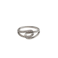 Zirconia Crossover Fancy Ring (Silver)