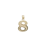 Textured Number 8 Pendant (14K)