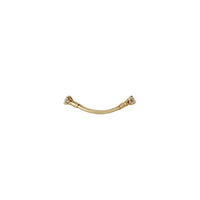Curved Barbell Zirconia Eyebrow Piercing (14K)