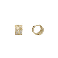 Zirconia Fancy Infinity Huggie Earrings (14K)