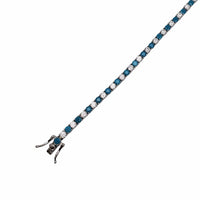 Turquoise Color Stone Tennis Bracelet (Silver)