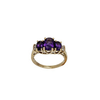 Oval Amethyst Diamond Lady Ring (10K)