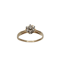 Two Tone Diamond Flower Ring (10K)