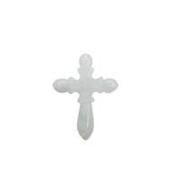 Green Jade Cross Pendant (14K)