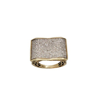 Two Tone Fancy Men's Diamond Band Ring (10K)