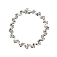 Diamond S Link Wave Link Fancy Bracelet (14K)
