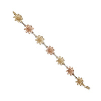 Tri-Color Flower Bracelet (14K)