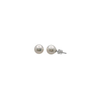 Pearl Stud Earrings (Silver)