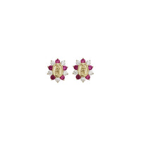 Virgin Mary Stud Earrings (14K)