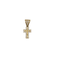 CZ Diamond-Cut Cross Pendant (14K)