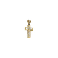 CZ Diamond-Cut Cross Pendant (14K)