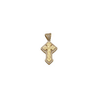 CZ Diamond-Cut Cross Pendant (14K)