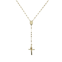 Discos-Cuts Beads Rosary Necklace (14K)