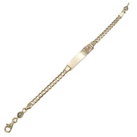 Zirconia Monaco Elephant ID Bracelet (14K)