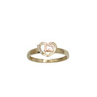 Zirconia Heart 15 Years Birthday Ring (14K)