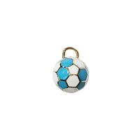 3D Classic Football / Soccer Ball Pendant (14K)