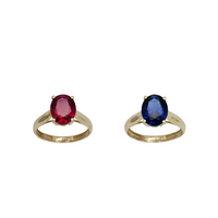 Oval Zirconia Solitaire Engagement Ring (14K)