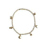 Ankle Bracelet With Charm (14K)