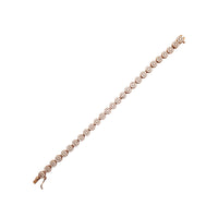 Zirconia Round Bracelet (Rose Silver)