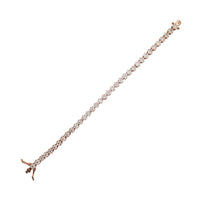Zirconia Flower Tennis Bracelet (Rose Silver)