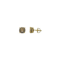 CZ Flower Stud Earrings (Silver)