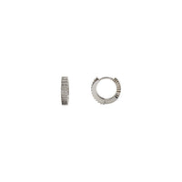 Zirconia Huggie Earrings (Silver)