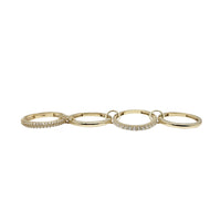 Zirconia Connected 4-Piece Stack Ring (14K)