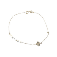 Zirconia Flower Fancy Bracelet (14K)
