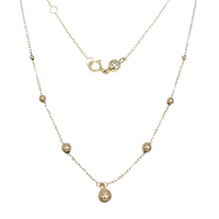 Dainty Plain Ball Necklace (14K)
