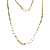 Plain Squares Link Fancy Necklaces (14K)