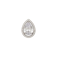 Zirconia Teardrop-Shaped Pendant (Silver)