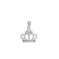 Iced Out Zirconia Crown Pendant (Silver)