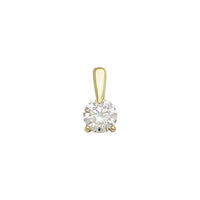 Zirconia Round Pendant (Yellow Silver)