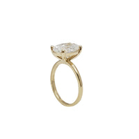 Oval Solitaire 4.01ctw Lab Grown Diamond Engagement Ring (14K)