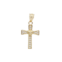 Ziconia Heart Cross Pendant (14K)