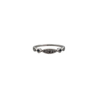 Light Blue CZ & Diamond Ring (10K)