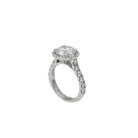 Round Halo Lab Grown Diamond Engagement Ring (14K)