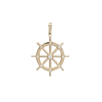 Zirconia Boat Helm Pendant (14K)
