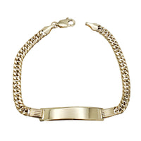 Double Link Cuban ID Bracelet (14K)