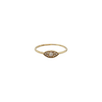 Cubic Zirconia Evil Eye Ring (14K)
