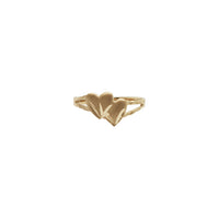 Double Heart Diamond Cut Ring (14K)
