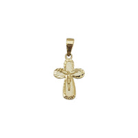 Diamond-Cut Oval Crucifix Pendant (14K)