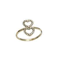 Zirconia Double Heart Ring (14K)
