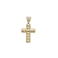 Diamond Cut Zirconia Cross Pendant (14K)