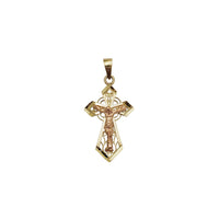 Diamond-Cut Filigree Crucifix Cross (14K)